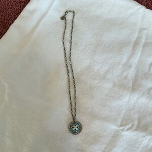 John Hardy Kawung enamel blue and white silver necklace